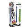 Zebra Pen Ballpoint Pen, RT, Medium, Blue, PK12 22220